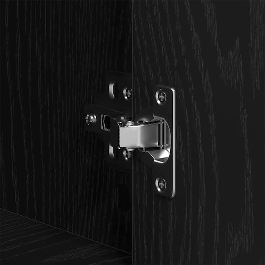 Dulap De Depozitare Pentru Birou Din Lemn De Fag Negru 80x33x150cm