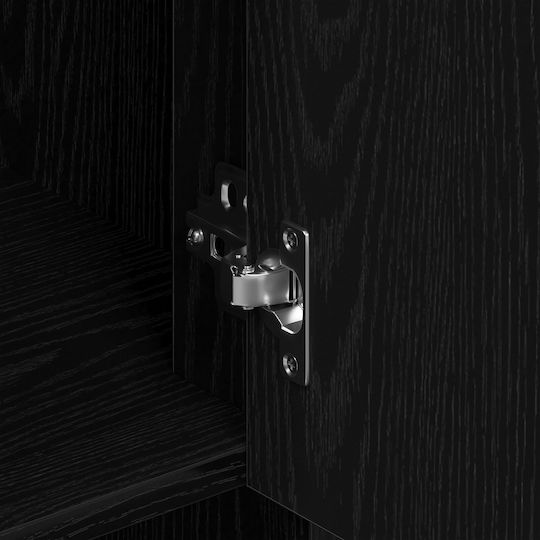 Dulap De Depozitare Pentru Birou Din Lemn De Fag Negru 80x33x150cm