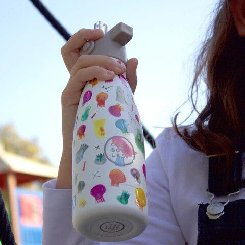 Cool Bottles Kids Water Bottle Thermos Stainless Steel Crazy Skulls 260ml (Various Designs/Colours)