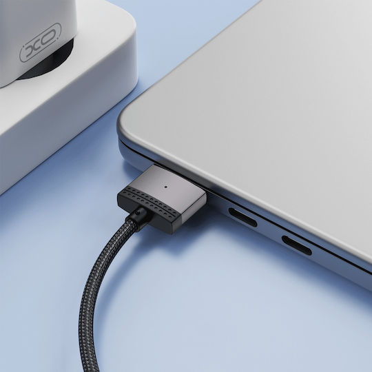 XO Плетена USB 2.0 Кабел USB-C мъжки - Magsafe 3 100W Черен 2м (16.005.0374)