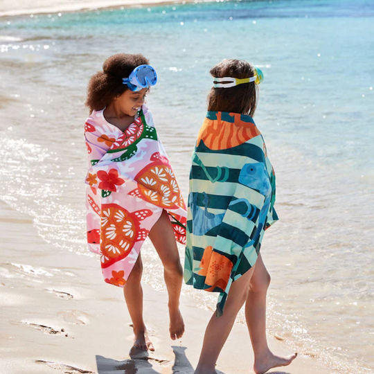Dock & Bay Kids' Beach Towel Turtley Tropical Microfiber 130x70 cm