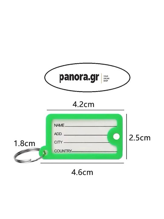 Keychain Tag Yellow 4.6cm