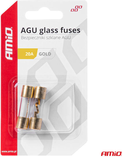 AMiO Car Fuse Set Glass Rounds 2pcs