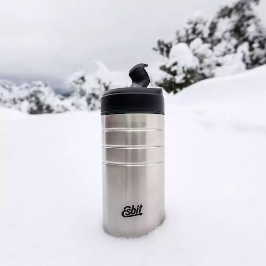 Esbit Majoris Thermo Glas Thermosflasche Rostfreier Stahl 450ml Gray