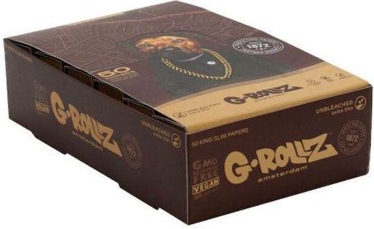 G-Rollz Zigarettenpapier Schlank King Size mit Kegelspitzen 50 Blätter 1Stück