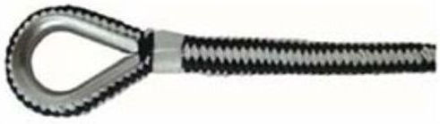 Eval Rope Knitted 12mm Mooring or Anchor with Stainless Steel ShackleWhite