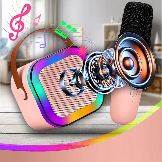 Karaoke Speaker with Wireless Microphones and Lighting Effects KPS2 Pink