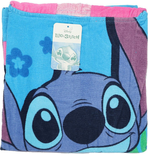 Disney Lilo & Stitch Kids' Cotton Beach Poncho 55x110cm Ye18266 Light Blue