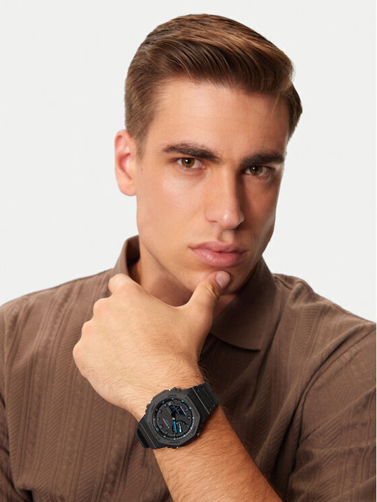Casio G-Shock Analog/Digital Men's Watch 45mm Chronograph Battery with Black Rubber Strap