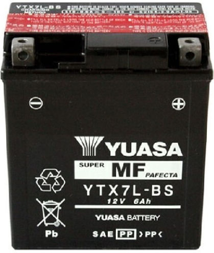 Yuasa Затворен тип Мотоциклетна батерия YTX7L-BS с капацитет 6.3Ах