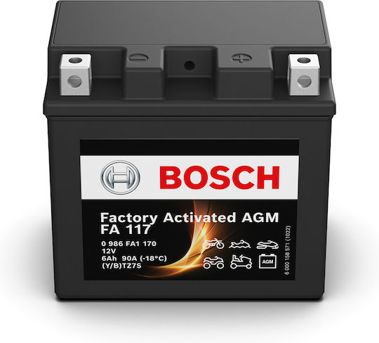 Bosch Мотоциклетна батерия YTZ7S-BS 90Спецификация с капацитет 6Ах