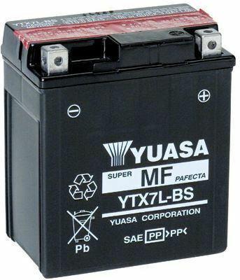 Yuasa Затворен тип Мотоциклетна батерия YTX7L-BS с капацитет 6.3Ах