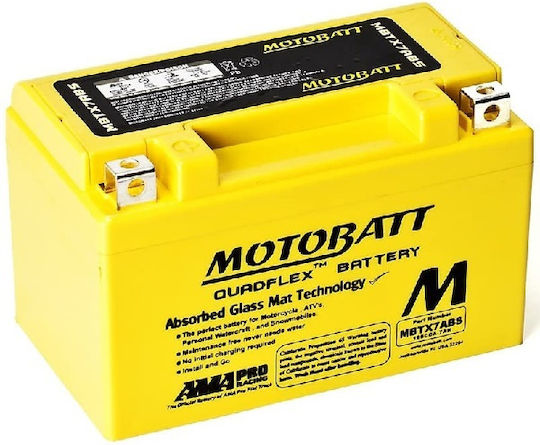 MotoBatt Motorradbatterie YTX7A-BS mit Kapazität 7Ah