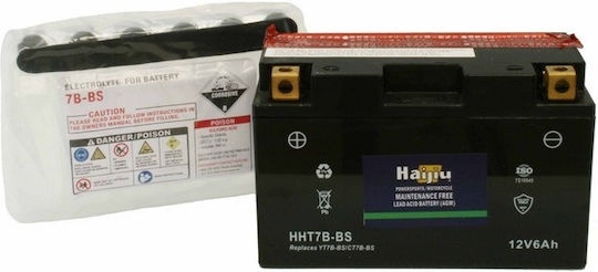HaiJiu HT7B-4 GEL Baterie Motocicleta BT7B-4 cu Capacitatea 6.5Ah HT7B-BS