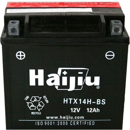 HaiJiu Inchis Baterie Motocicleta YTX14H-BS cu Capacitatea 12Ah