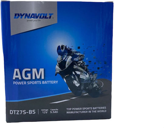 Dynavolt Inchis Baterie Motocicleta YTZ7-BS cu Capacitatea 5.5Ah