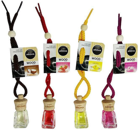 Aroma Car Κρεμαστό Αρωματικό Υγρό Αυτοκινήτου Wood Mini Βανίλια 4ml