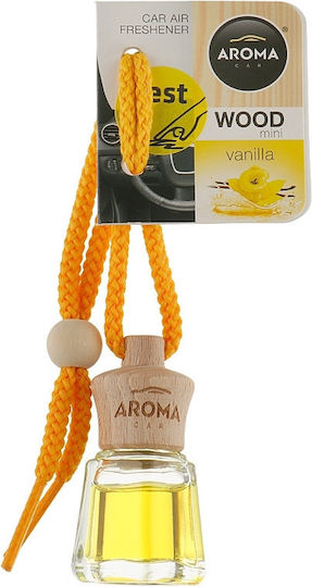 Aroma Car Κρεμαστό Αρωματικό Υγρό Αυτοκινήτου Wood Mini Βανίλια 4ml