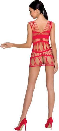 Red Mesh Mini Dress Bs089 by Passion