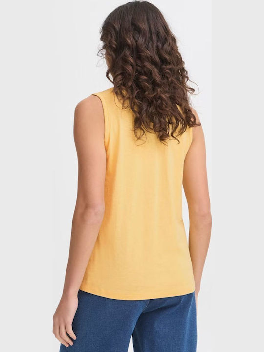 Women's Blouse Cotton Sleeveless Yellow