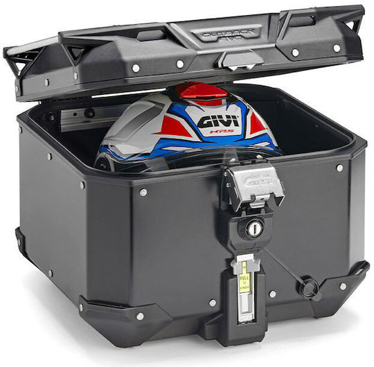 Givi Trekker Outback Monokey Μπαγκαζιέρα Μοτοσυκλέτας Αλουμινίου 42lt Μαύρη