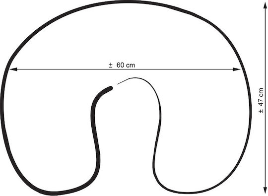 Bobono Stillkissen Weiß 60cm