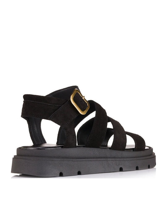 Women's Flat Sandals in Black Color