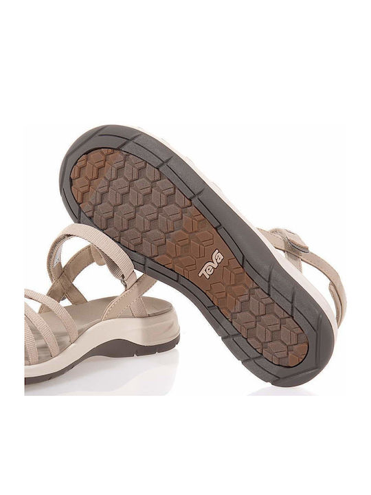 W Tirra Women's Flat Sandals Sporty in Beige Color