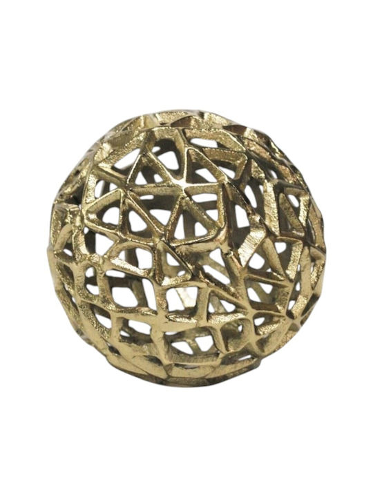 Sferă Decorativă din Metal Aurie pentru Masă 15x15x15cm