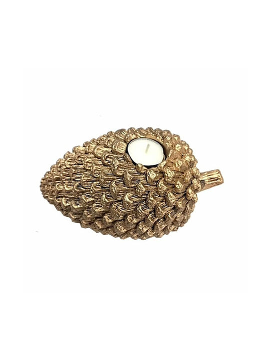 Art Et Lumiere Decorative Ceramic Pine Cone 15.5x10x9.5cm Gold