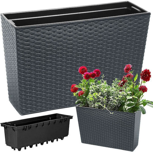 Set 2 Ghivece Plastice Antracit