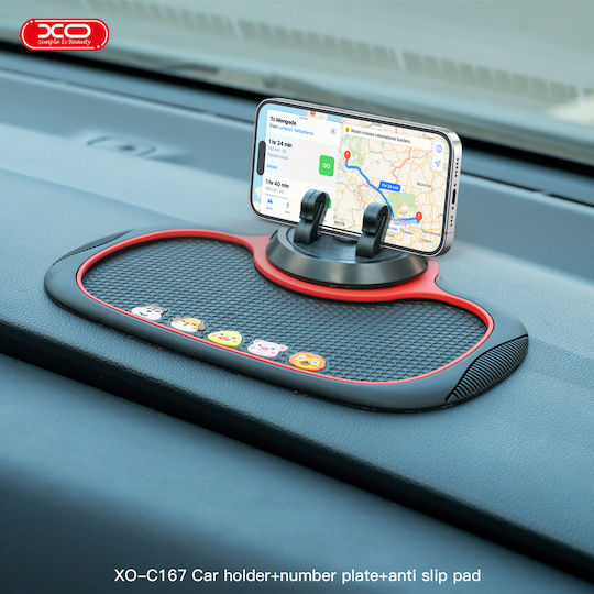 XO C167 Car Mobile Mount with Anti-Slip Surface Black