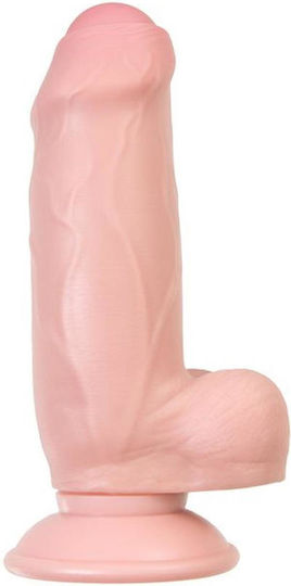 Realistisches Dildo mit Hoden und Saugnapf Fleisch 17cm