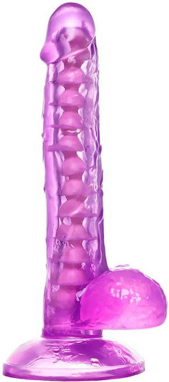 Realistisches Dildo mit Hoden und Saugnapf Lila 20.5cm