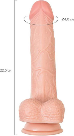 Realistisches Dildo mit Hoden und Saugnapf Rosa 22cm
