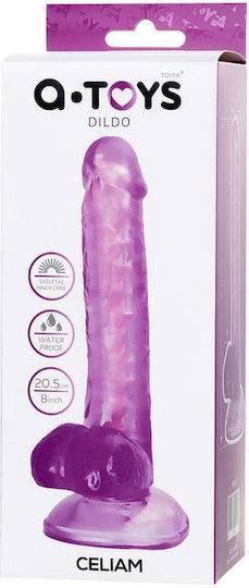 Realistisches Dildo mit Hoden und Saugnapf Lila 20.5cm