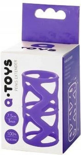Силиконов пенис удължител A-toys лилав 7.5 см