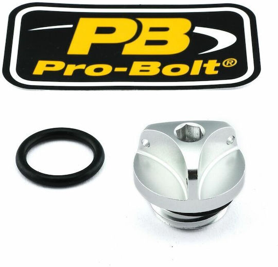 Pro Bolt Motorcycle Oil Cap Silver OFCH10S