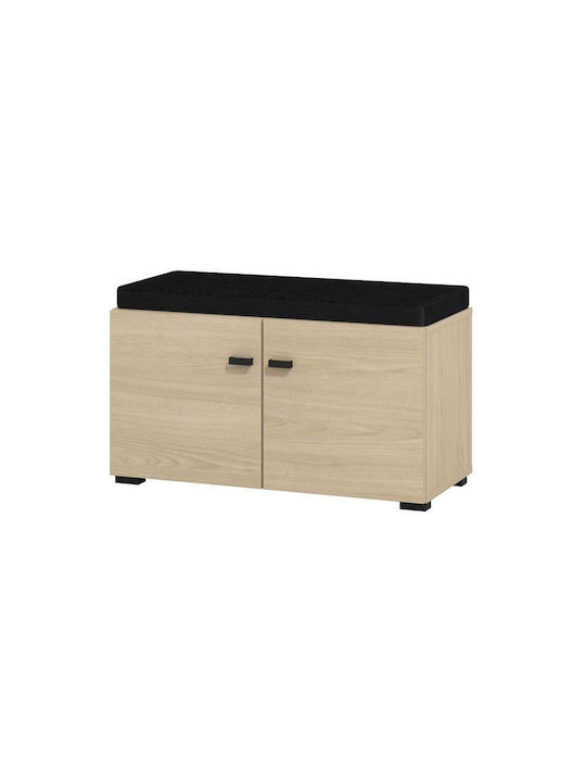 Rathlin Kom Entry Furniture with Shoe Rack & Bench Light Port Oak 77x35x41cm