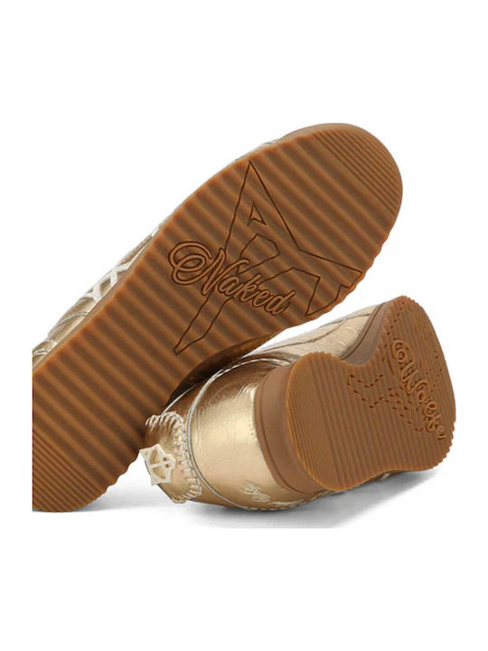 Sneakers Gold Metallic