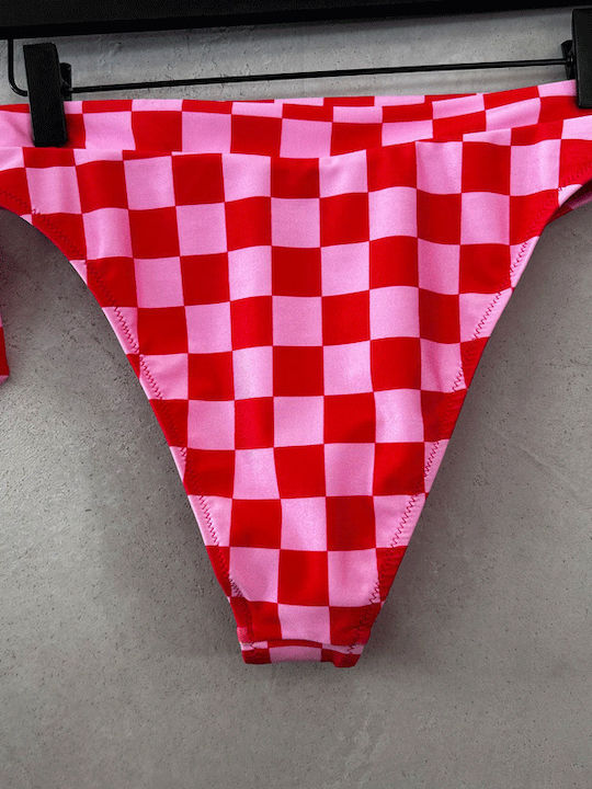 Bikini Slip Ψηλόμεσο Pink / Red