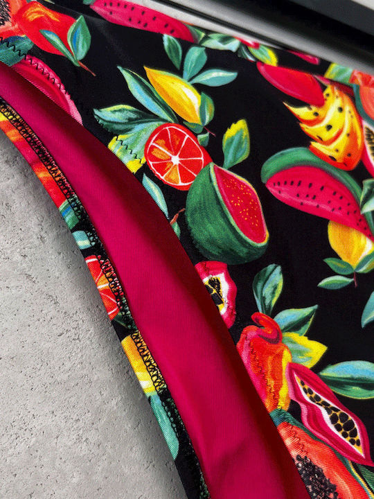 Bikini Slip Ψηλόμεσο Papaya Frutaria Print