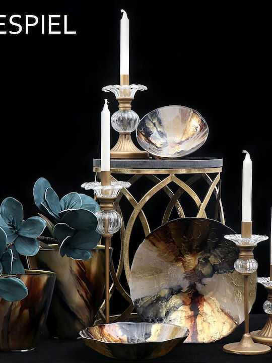 Espiel Candle Holder Metal Gold 12x12x43.5cm 1pcs
