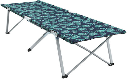 Folding Guest Bed Without Aluminum Mattress Silver Set 2 Pieces 194x62x42.5cm