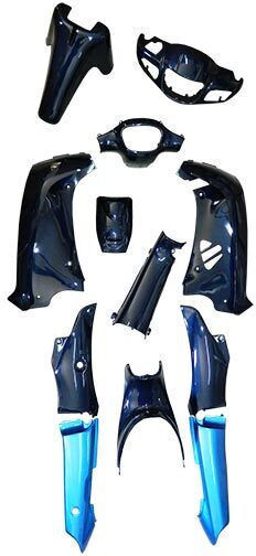 Roc Motorcycle Plastic Set for Modenas Kriss II Blue 12pcs