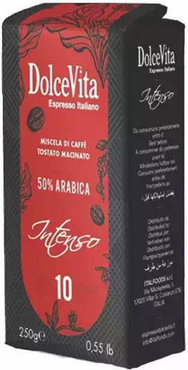 Espresso Kaffee Dolce Vita Intenso 250g Gemahlen