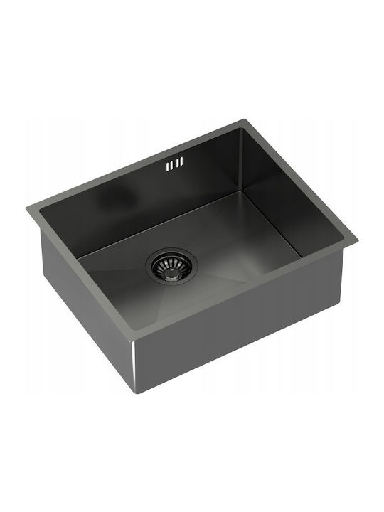GraniteQ Anthony Drop-In Spüle Inox B54xT44cm Gray