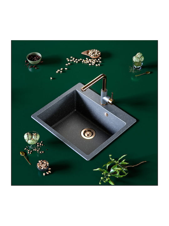 GraniteQ Morgan 110 Ένθετος Νεροχύτης Inox Μ57xΠ50cm Γκρι