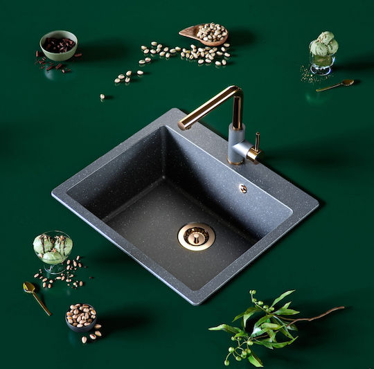 GraniteQ Morgan 110 Ένθετος Νεροχύτης Inox Μ57xΠ50cm Γκρι