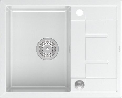GraniteQ Morgan Ένθετος Νεροχύτης Inox Μ31xΠ57.2cm Λευκός